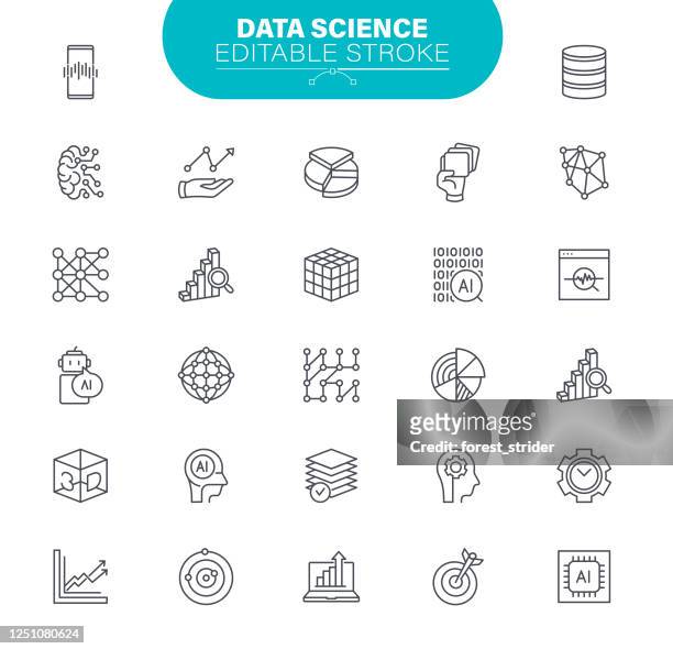 ilustrações, clipart, desenhos animados e ícones de ícones de ciência de dados - rubiks