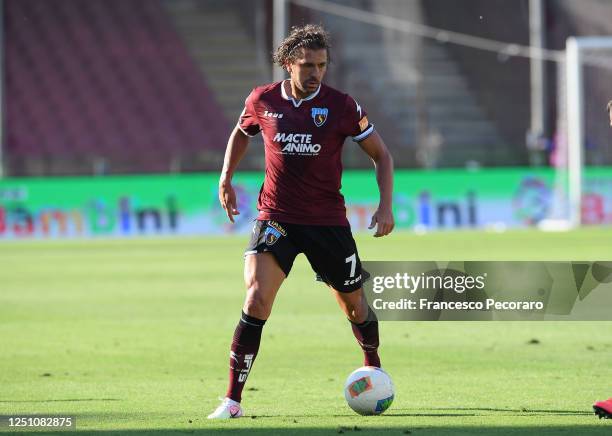 Alessio Cerci of US Salernitana during the serie B match between US Salernitana and SC Pisa on June 20, 2020 in Salerno, Italy.