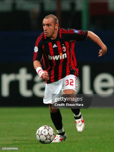 Cristian Brocchi of AC Milan in action during the UEFA Champions League Group H match between AC Milan and Anderlecht at the Stadio Giuseppe Meazza...