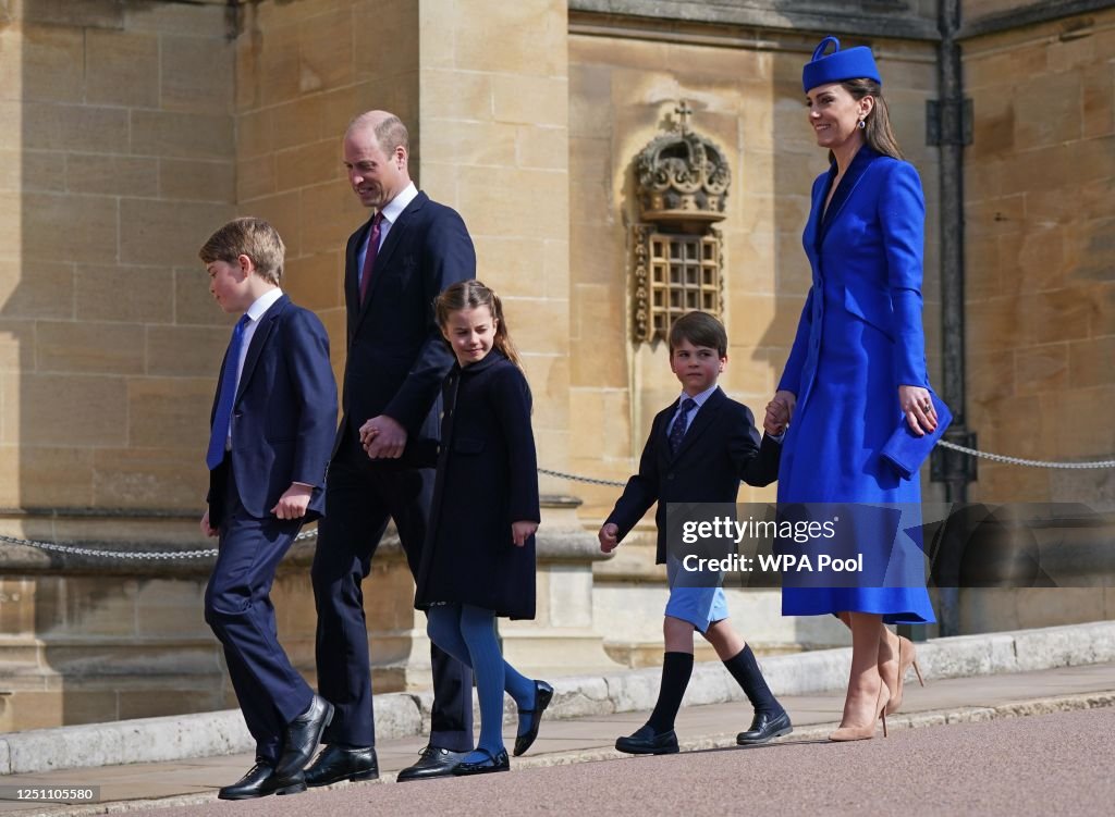 The British Royal Family Attend Easter Mattins Service