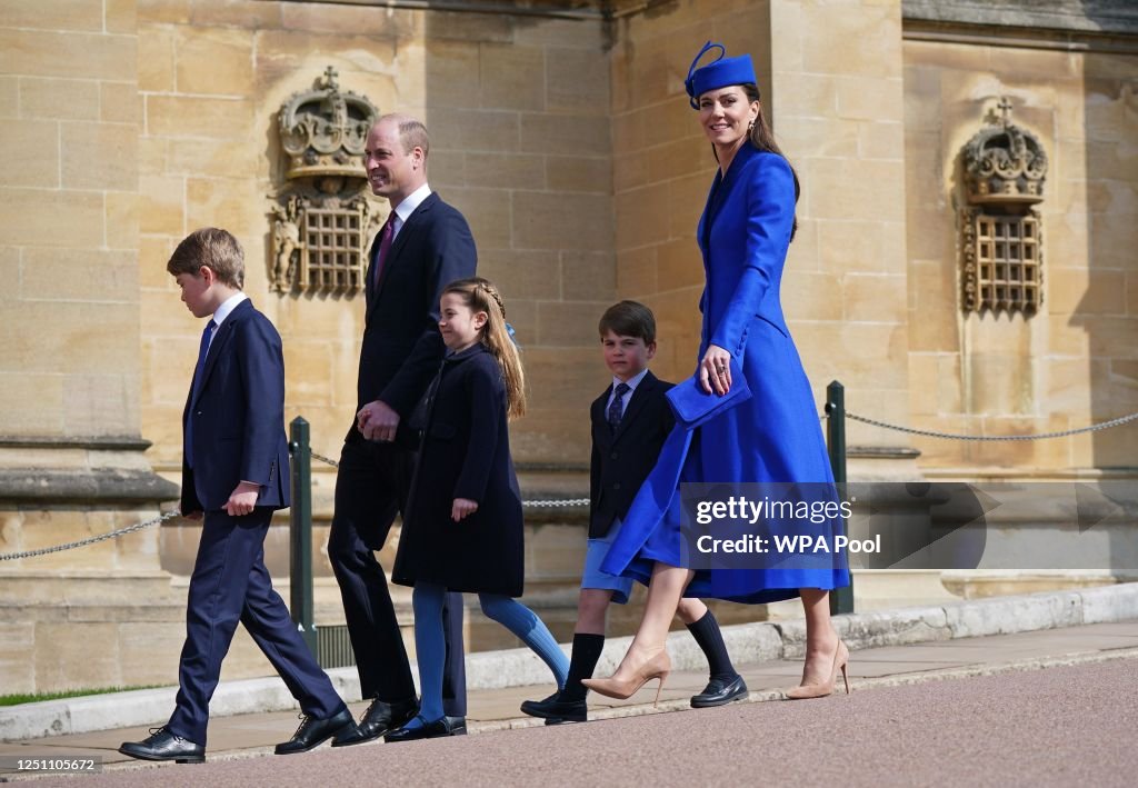 The British Royal Family Attend Easter Mattins Service