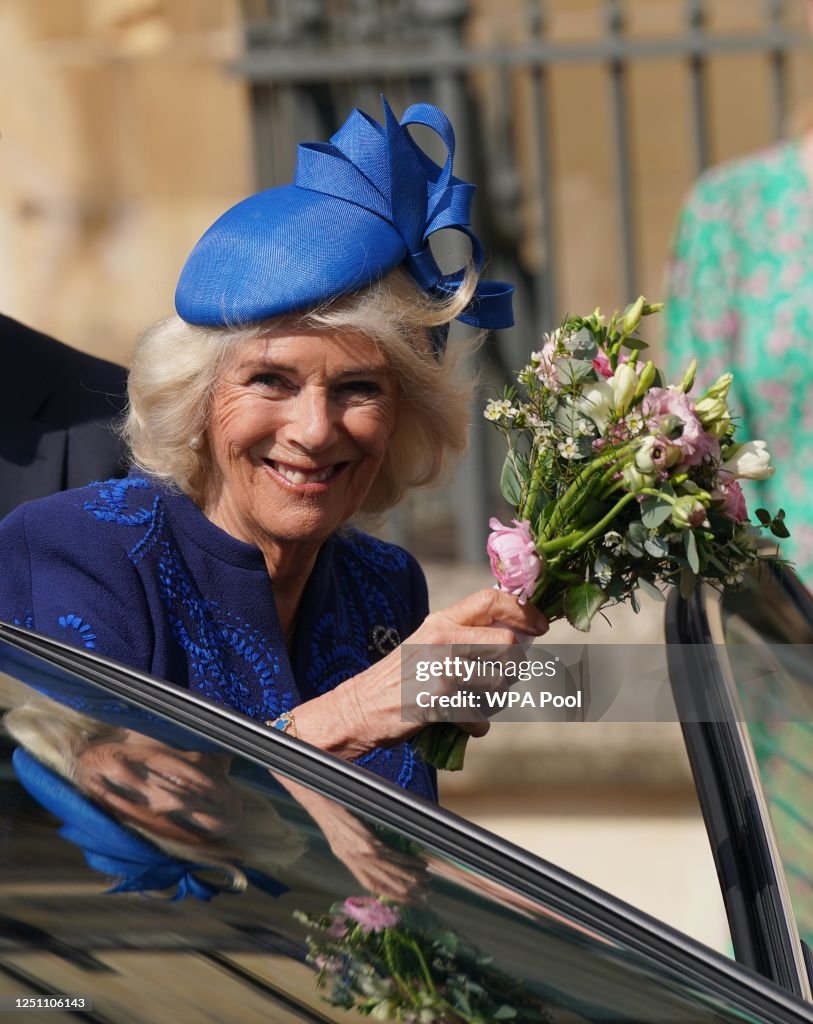 The British Royal Family Attend Easter Mattins Service