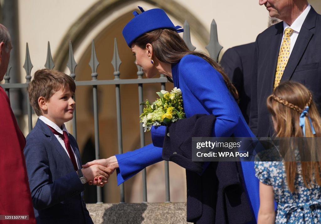 The British Royal Family Attend Easter Mattins Service