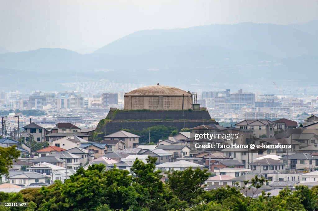 Residential districts on the hill in Kanagawa prefecture of Japan