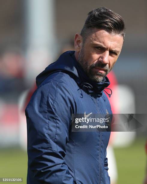 South Shields manager Kevin Phillips during the Northern Premier League Premier match between South Shields and Nantwich Town at Mariners Park, South...