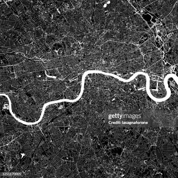 bildbanksillustrationer, clip art samt tecknat material och ikoner med london, england vektorkarta - east london