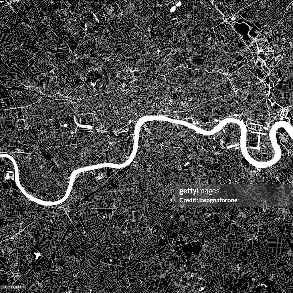 London, England Vector Map