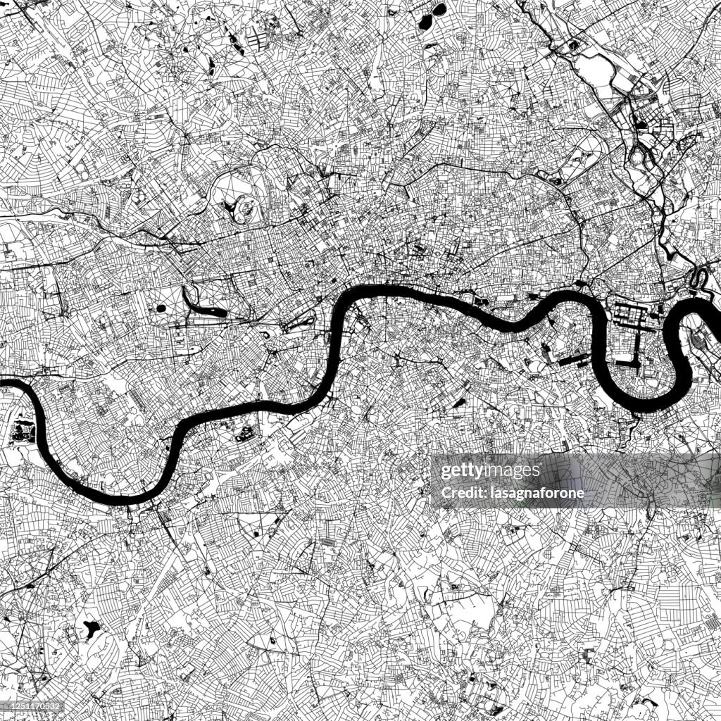 London, England Vector Map