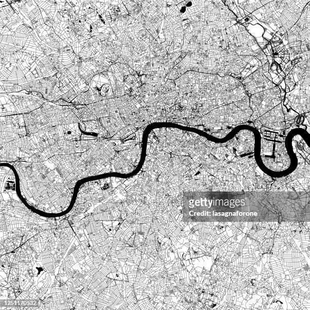 london, england vector map - central london stock illustrations