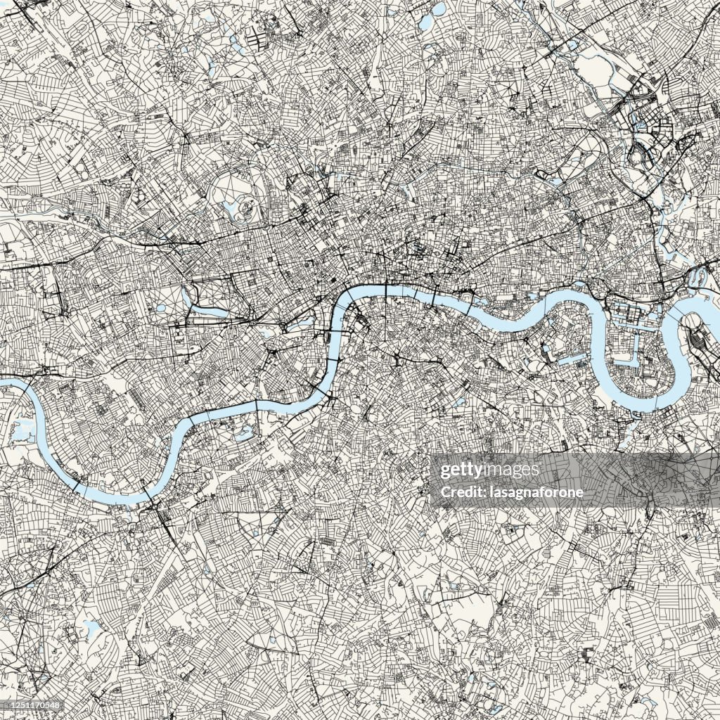 London, England Vector Map