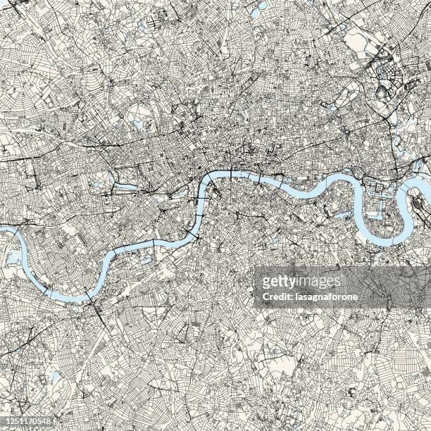 london, england vector map - central london stock illustrations