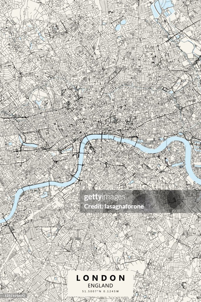 London, England Vector Map