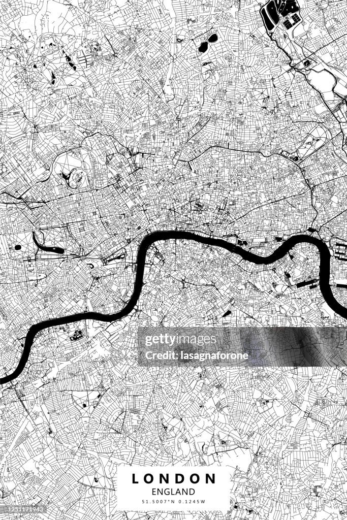 London, England Vector Map