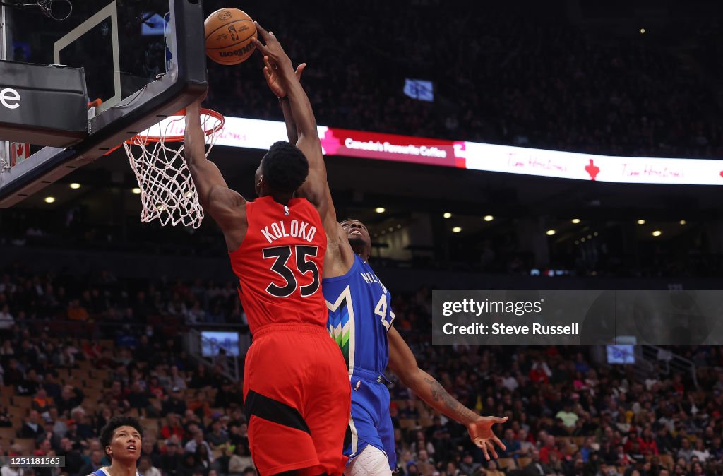 Toronto Raptors Centre TORONTO, ON- APRIL 9 - Toronto Raptors center Christian Koloko dunks ...