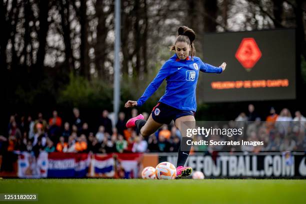 Lieke Martens of Holland Women during the Training WomenTraining Holland Women at the KNVB Campus on April 9, 2023 in Zeist Netherlands