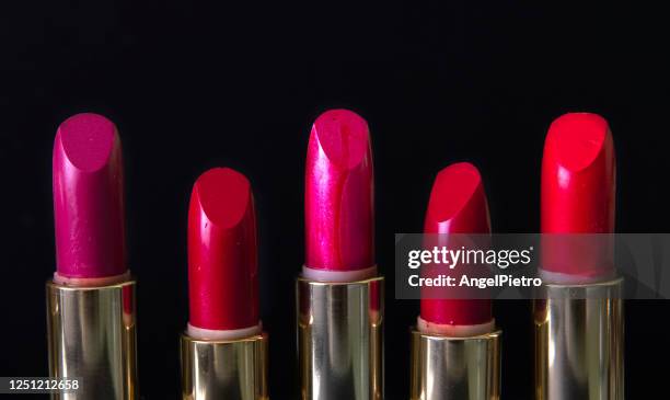 lipsticks still life - lipstick stain stock pictures, royalty-free photos & images