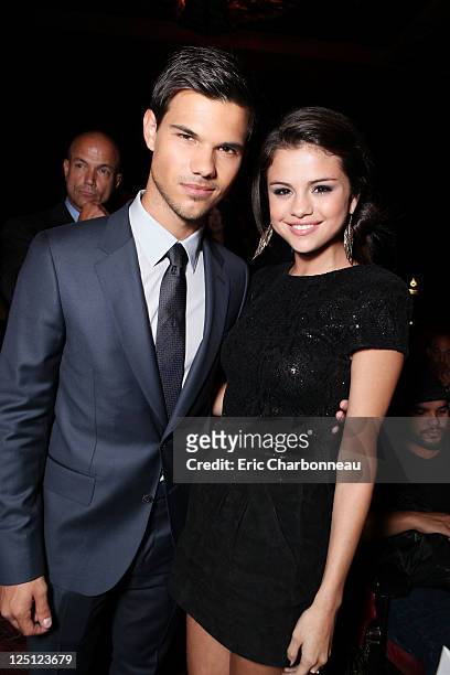 Taylor Lautner and Selena Gomez at Lionsgate's World Premiere of "Abduction" at Grauman's Chinese Theatre on September 15, 2011 in Hollywood,...