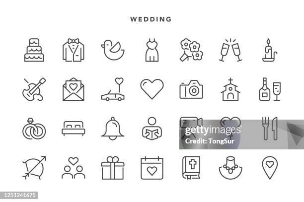 ilustrações de stock, clip art, desenhos animados e ícones de wedding icons - compromisso