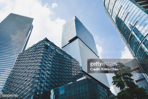 cityscape under clear sky - asymmetry stock pictures, royalty-free photos & images