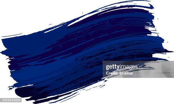 blauer grunge pinselstrich - dicht stock-grafiken, -clipart, -cartoons und -symbole