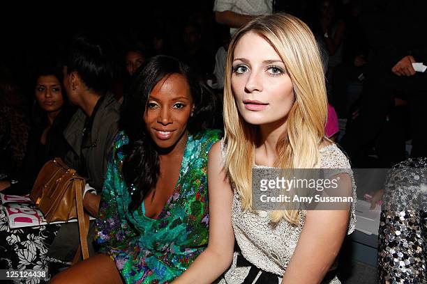 June Ambrose and Mischa Barton for FIJI Water at Naeem Kahn Spring 2012 Mercedes-Benz Fashion Week on September 15, 2011 in New York City.
