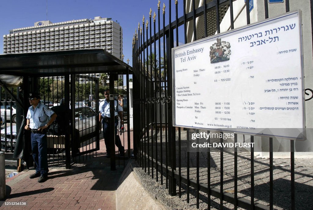 MIDEAST-ISRAEL-BRITAIN-EMBASSY