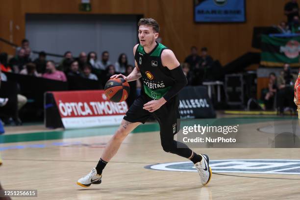 Kyle Guy of Joventut Badalona in action during the ACB Liga Endesa match between Joventut Badalona and Valencia Basket at the Palau Municipal...