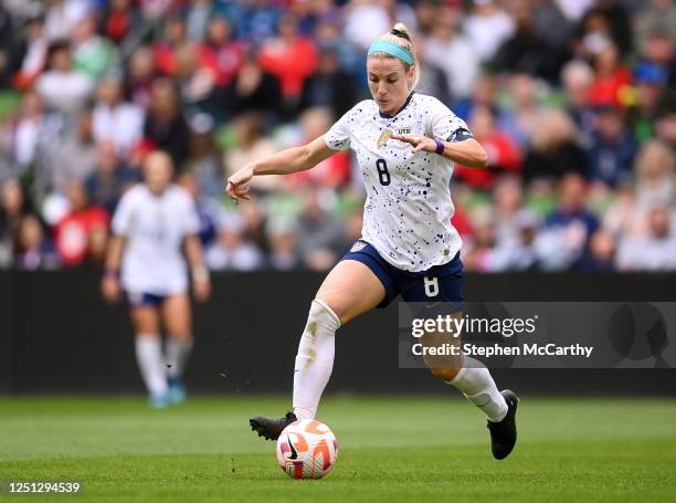 Texas , United States - 8 April 2023; Julie Ertz of United States during the women's international friendly match between USA and Republic of Ireland...