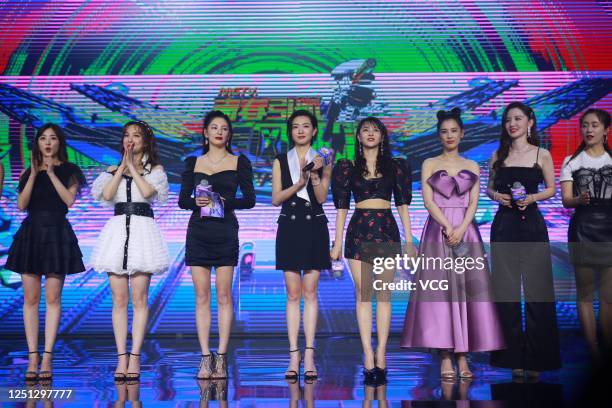 Singer Baby Zhang Hanyun, host Wu Xin, actress Kitty Zhang Yuqi, Regina Wan Qian, Annie Yi, Eva Huang Shengyi, Lemon Zhang Meng and Liu Yun attend a...
