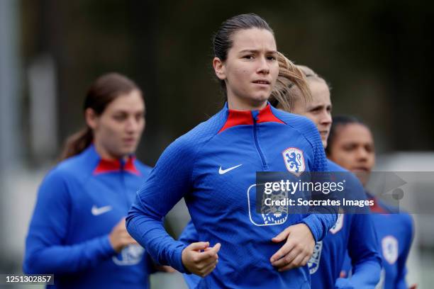 Damaris Egurrola of Holland Women during the U23 Women match between Holland Women U23 v France Women U23 at the Yanmar Stadium on April 10, 2023 in...