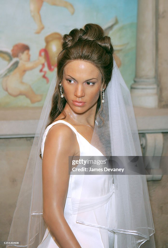 Jennifer Lopez Wax Figure Wearing Wedding Dress - June 11, 2004