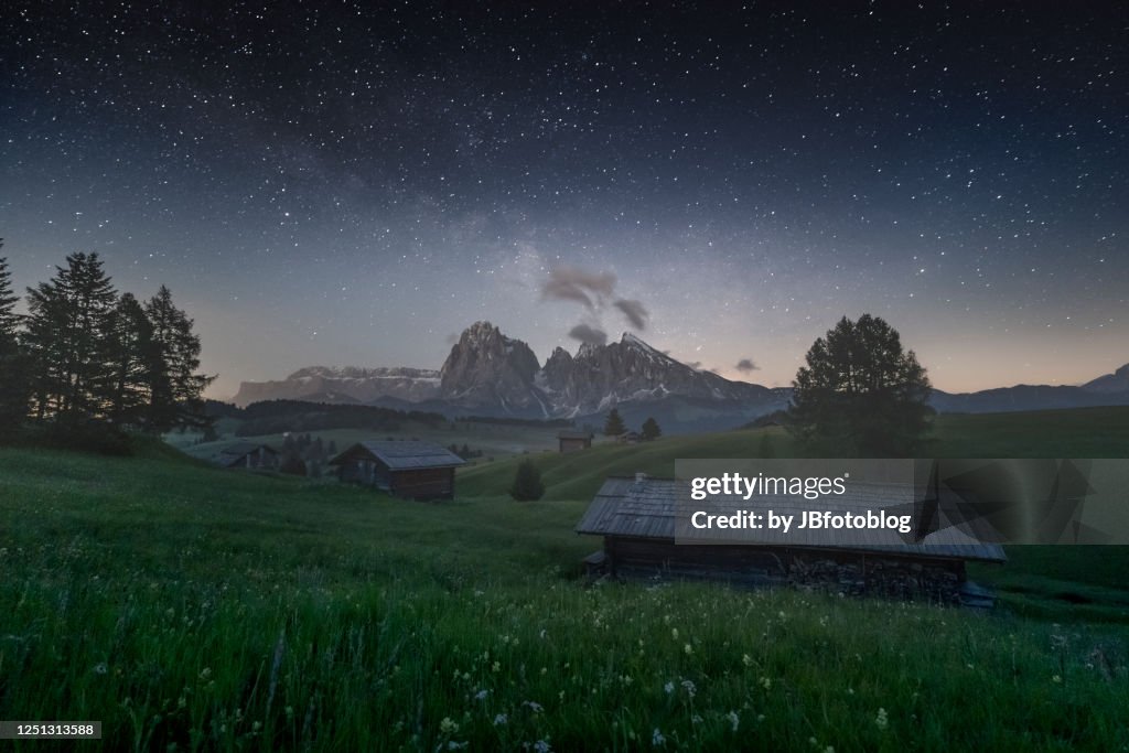 Panorama notturno Alpe di Siusi