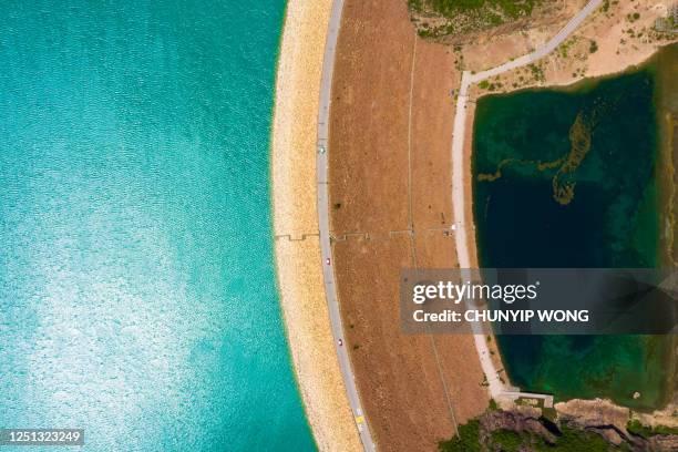 high island reservoir in hong kong global geo park of china in hong kong, china - china reservoir stock pictures, royalty-free photos & images