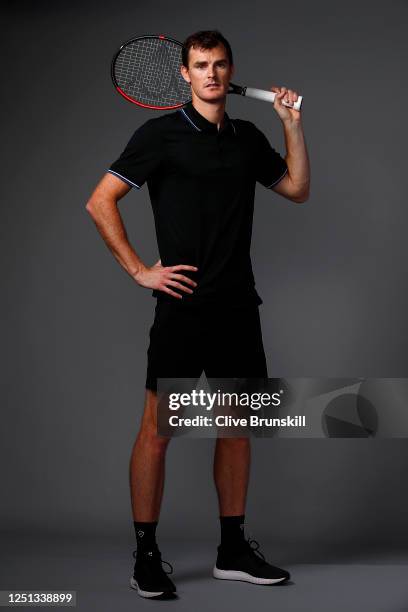 Jamie Murray poses for a photo prior to Schroders Battle of the Brits at the National Tennis Centre on June 22, 2020 in London, England.