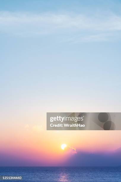 amazing sunset near the sea in okinawa - okinawa blue sky beach landscape stock pictures, royalty-free photos & images