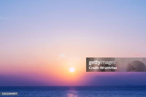 amazing sunset near the sea in okinawa - sunrise dawn stock pictures, royalty-free photos & images