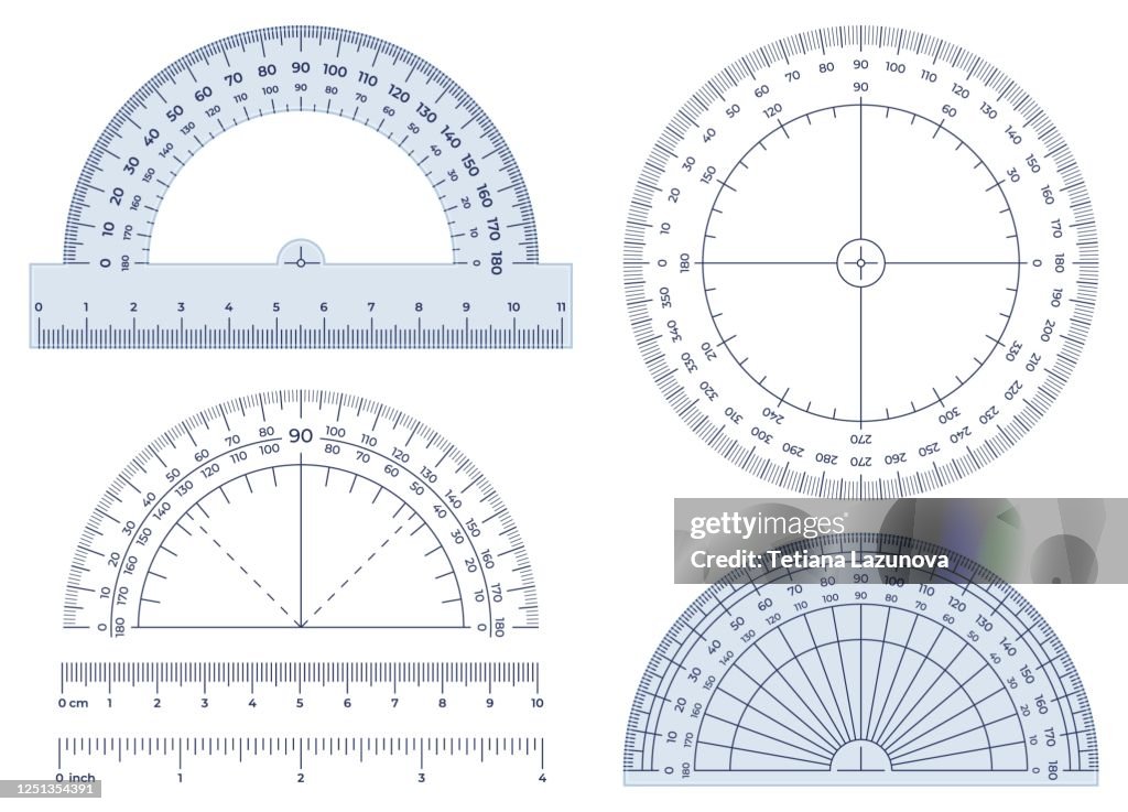 Protractor Ho Protractor Angles Measuring Tool Round 360 Protractors Scale And 180 ...
