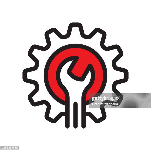 service icon - construction logo stock illustrations