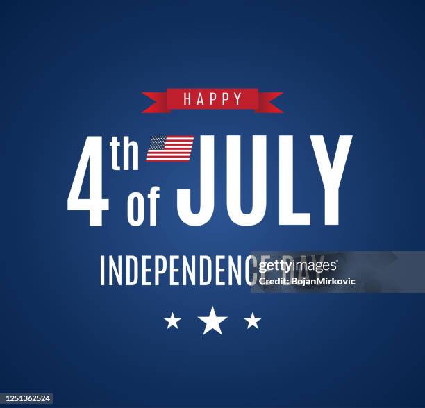 4th of july card. independence day. vector - 4th of july type stock illustrations