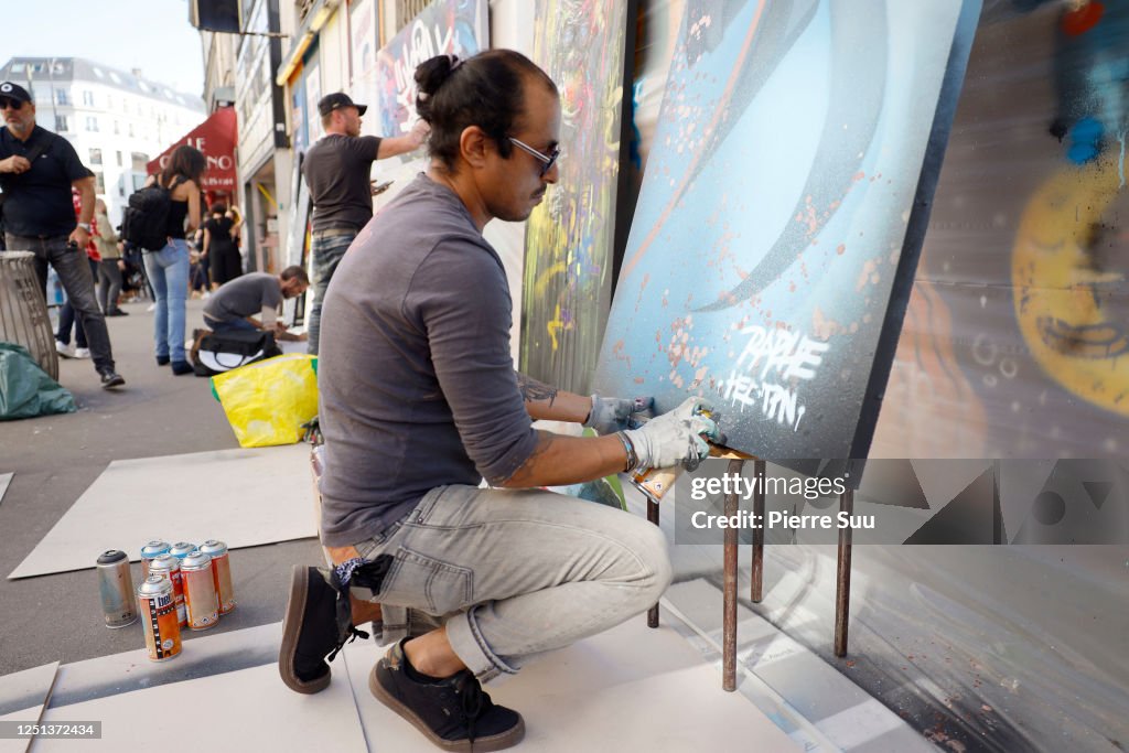 L'Europeen Theater Reopens To Public With A Street Art Performance In Paris