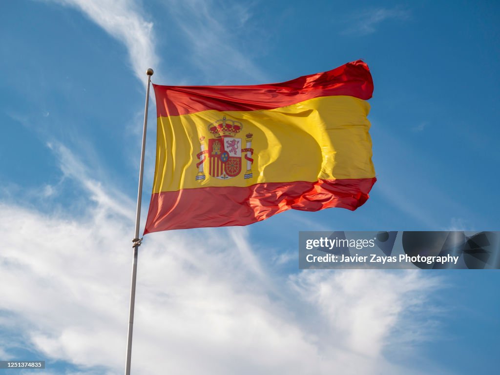 Spanish Flag Waving