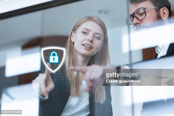 cyber security systems for business network - safety stock pictures, royalty-free photos & images