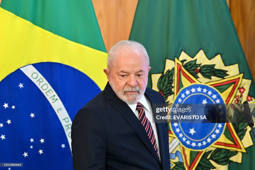 Lula M Brazilian President Luiz Inacio Lula da Silva gestures during a... News ...