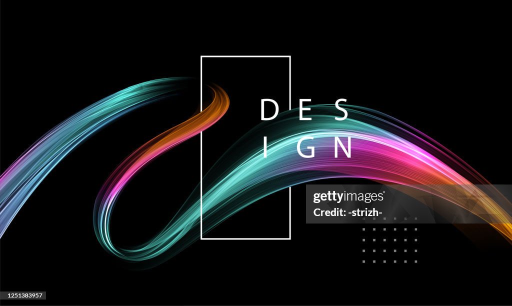 Color Spectrum Abstract Abstract Shiny Color Spectrum Wave Design Element High-Res Vector ...