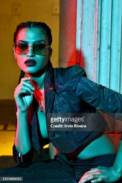 Actor Indya Moore is photographed for The Wrap on June 1, 2019 in Los Angeles, California.