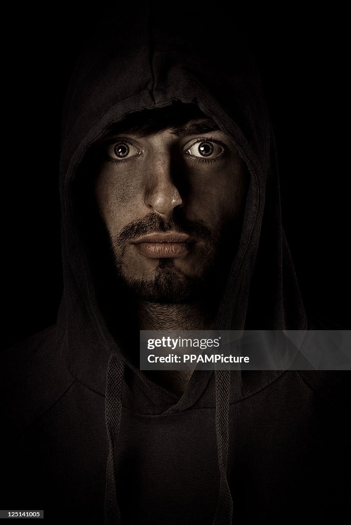 Misterioso Homem no escuro Sombra