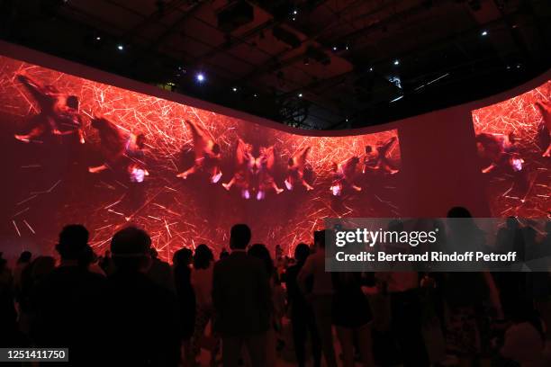 General view during the "Jam Capsule - An Immersive cultural experience" Exhibition opening night at Grande Halle de La Villette on June 22, 2020 in...
