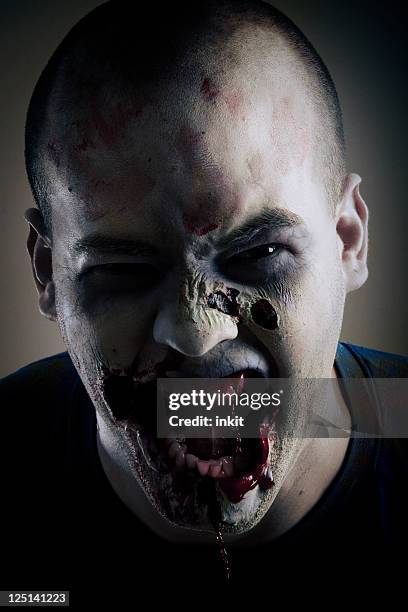 zombie portrait - zombie face stock pictures, royalty-free photos & images