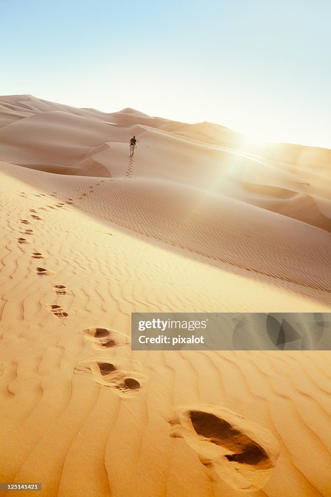 Desert Hiker Rub' al Khali of Abu Dhabi, UAE