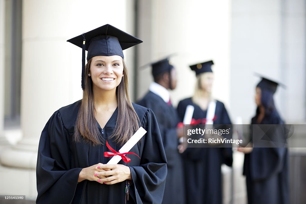 Brunette Graduate